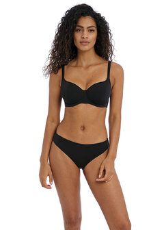 Freya Jewel Cove Sweetheart Padded Bikinitop Effen Zwart