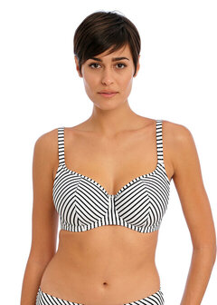 Freya Jewel Cove Sweetheart Padded Bikinitop Zwart Wit Gestreept