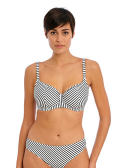 Freya Jewel Cove Sweetheart Padded Bikinitop Zwart Wit Gestreept