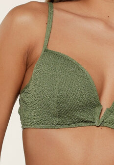 LingaDore Voorgevormde Triangel Bikinitop Garden Green