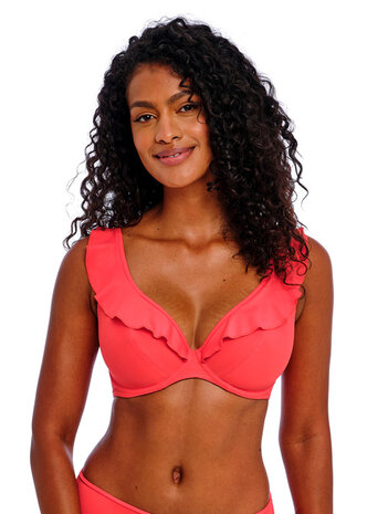 Freya Jewel Cove High Apex Bikinitop Plain Sunset