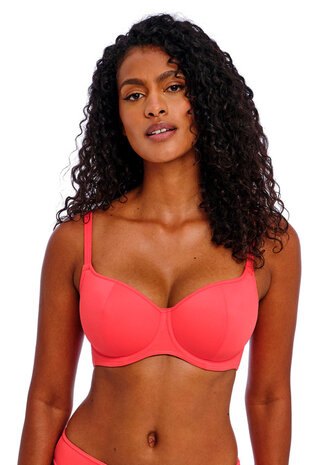 Freya Jewel Cove Sweetheart Padded Bikinitop Plain Sunset